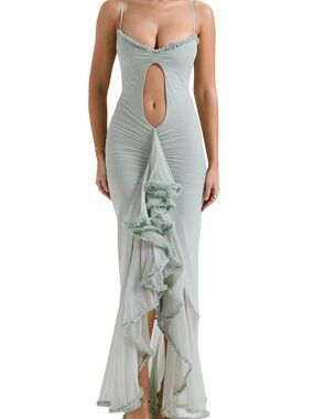 eva tuscan blue embroidered floral maxi dress Clothing : Maxi Dresses : 'Eva' Tuscan Blue Embroidered Floral Maxi Dress